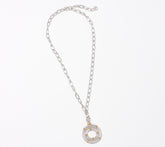 Judith Ripka Sterling Silver & 14K Gold-Clad Cubic Zirconia Necklace